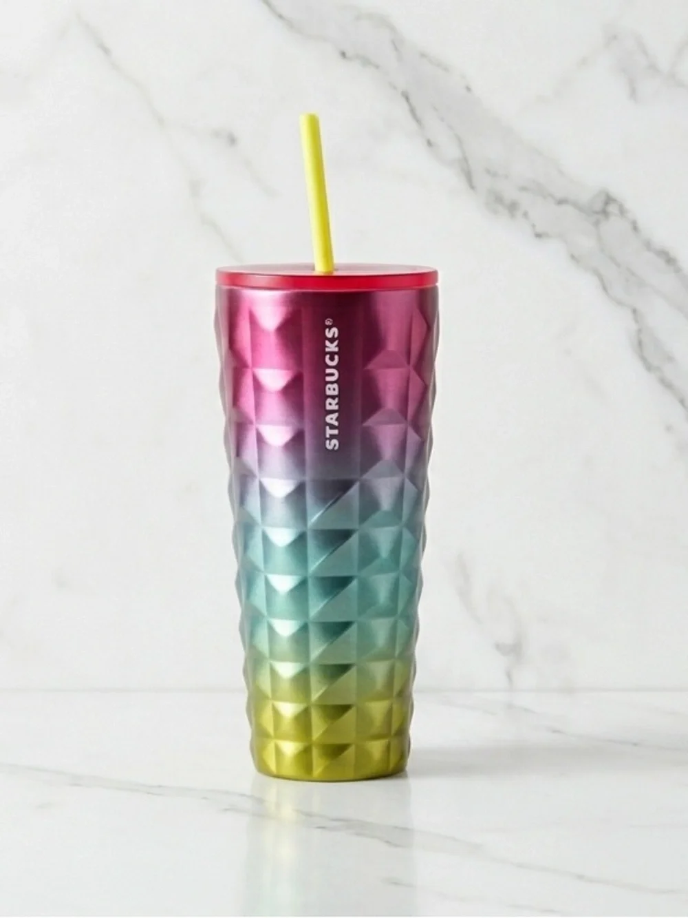 Starbucks Summer ‘25 Gradient Magenta Teal Lime 24oz Venti Stainless Tumbler NWT